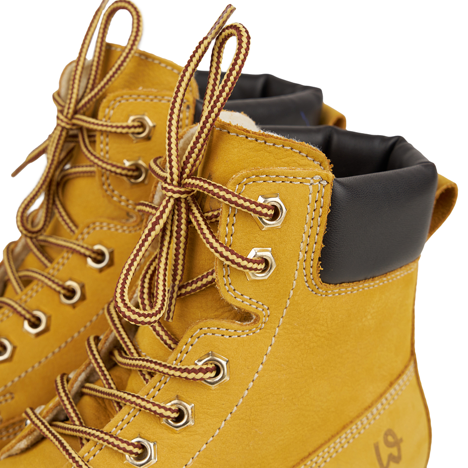 Fluffy farmer's boots Woolee Yellow