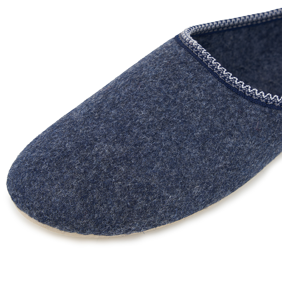 Men's wool felt slippers Manuel blue
