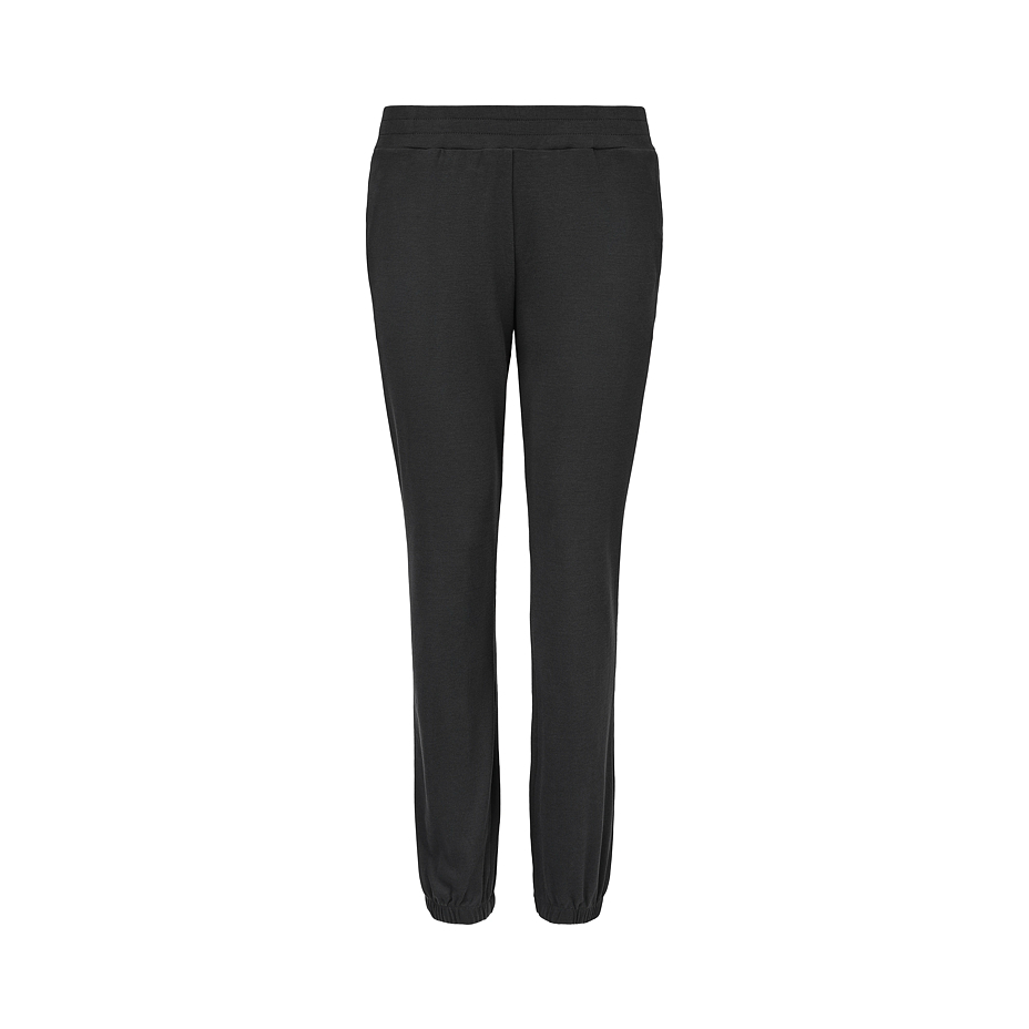 Women's elastic sweatpants with Merino wool black