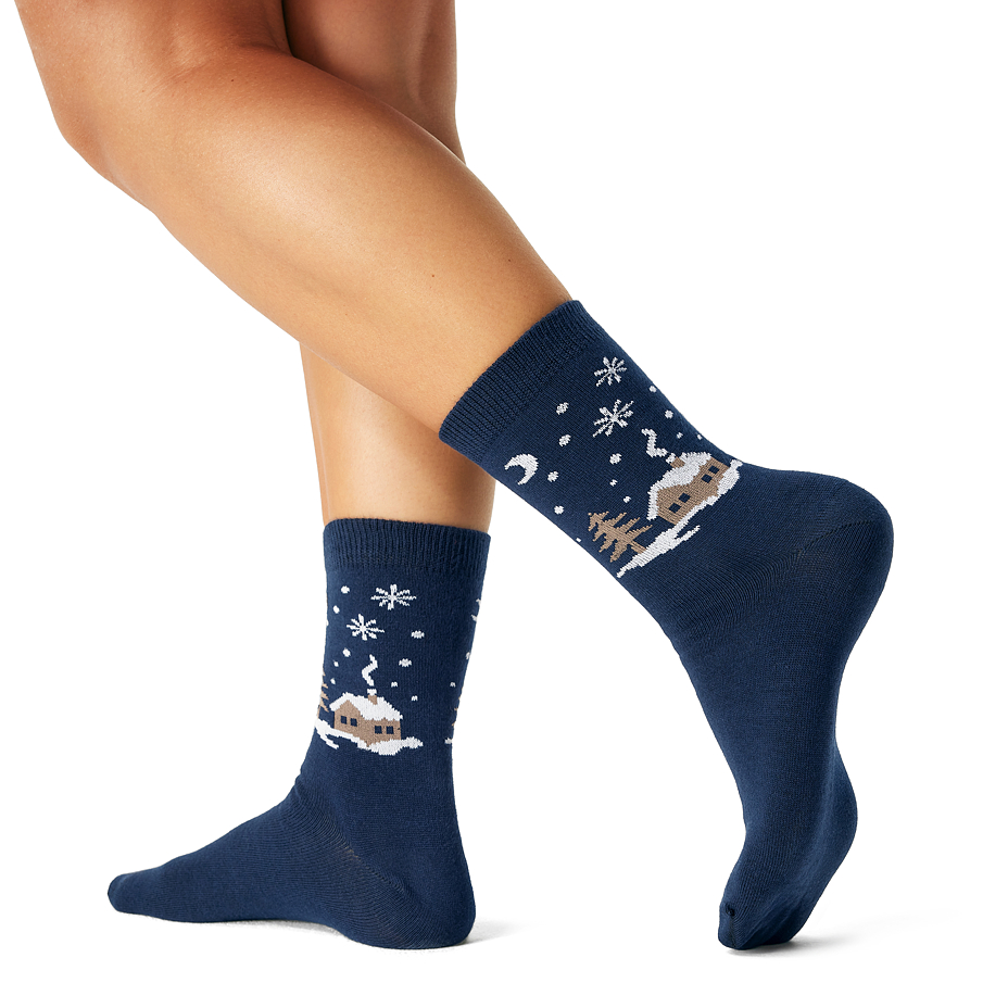 Christmas cotton socks silent night