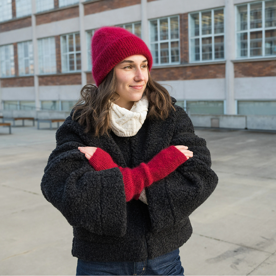 Women's wool jacket Alpini black