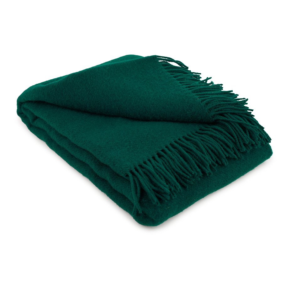 Wool blanket solid green