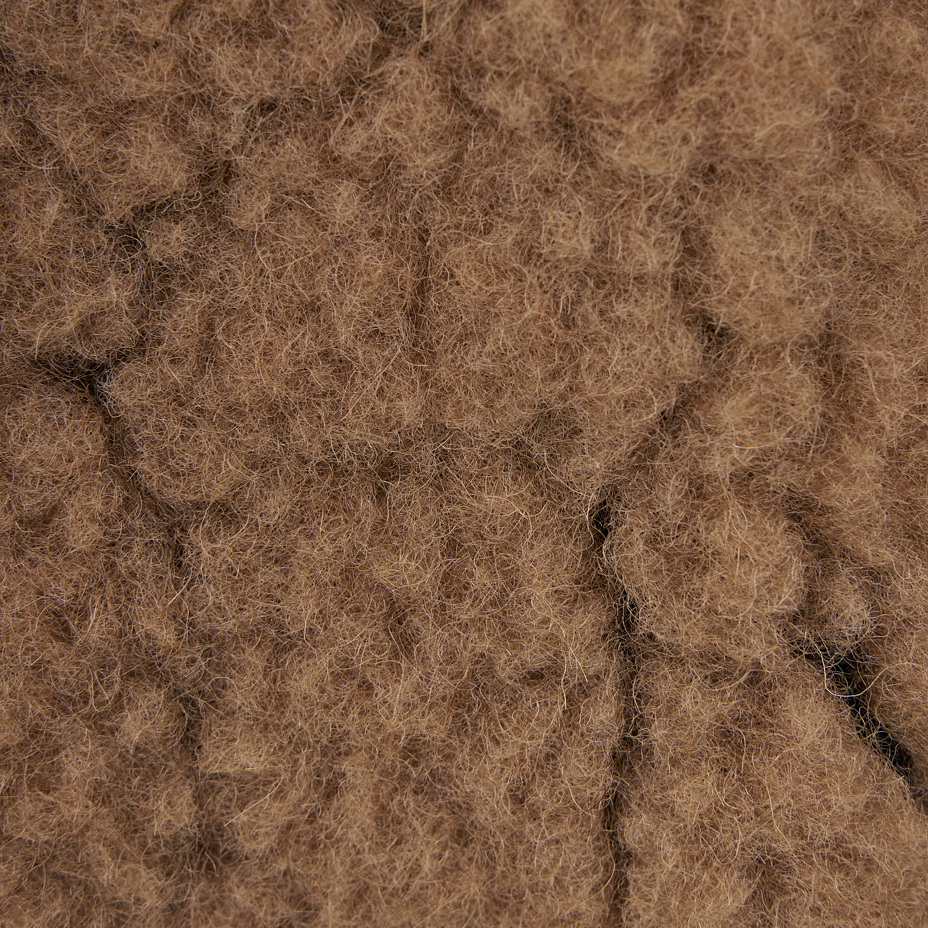 Merino wool hooded jacket brown