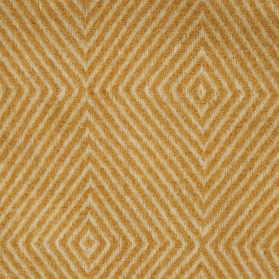 Sheep wool blanket diamond yellow