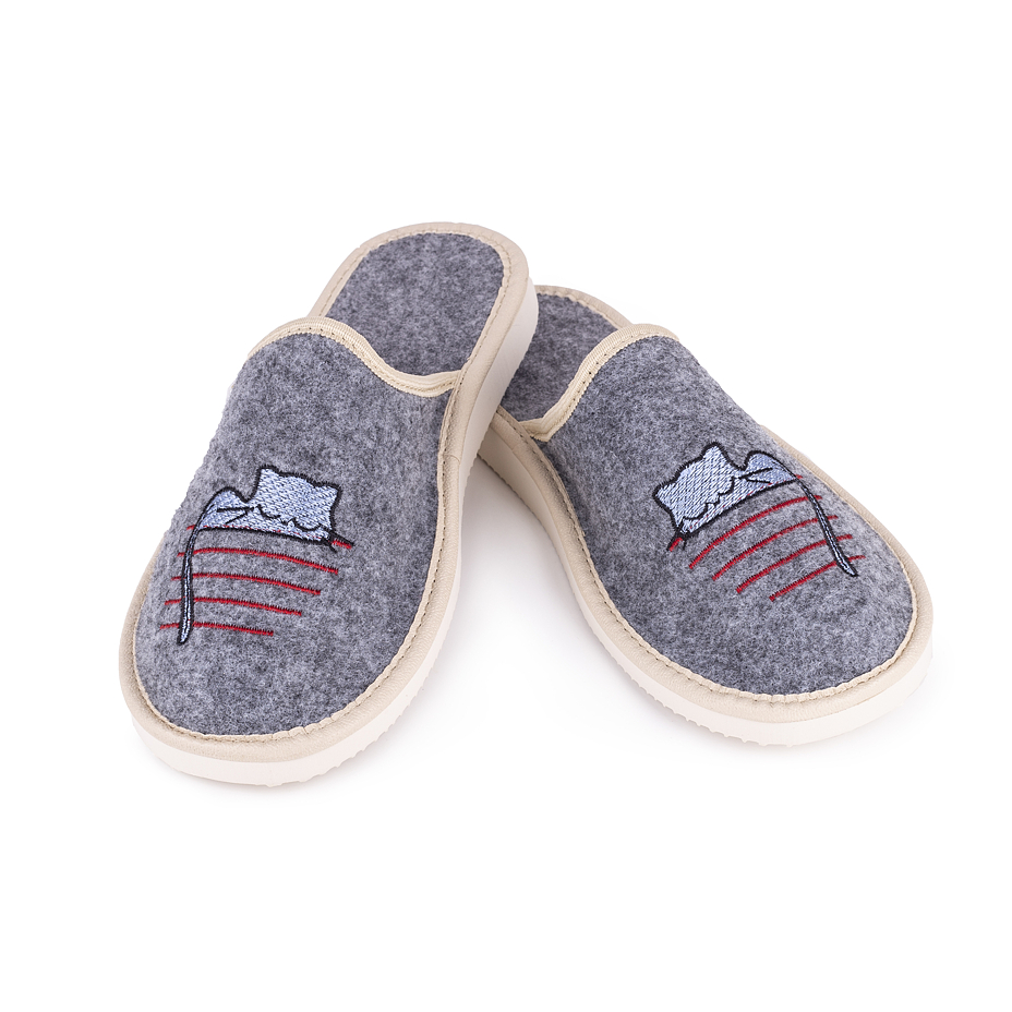 Women's Felt Slippers Kitty