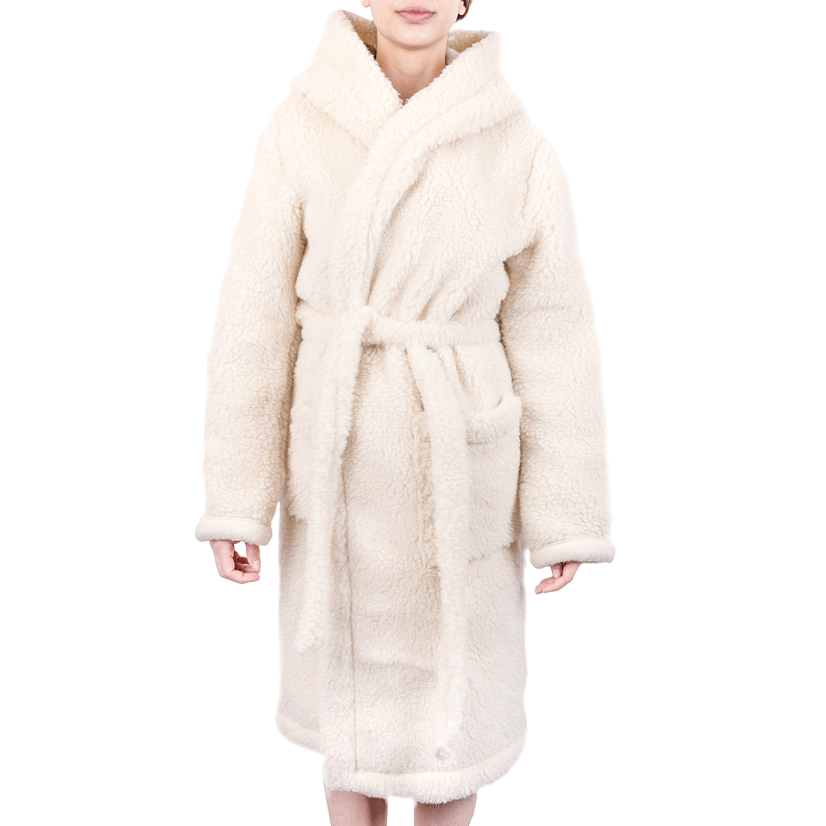 Wool Bathrobe Natural