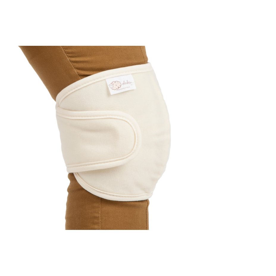 Merino wool knee brace natural