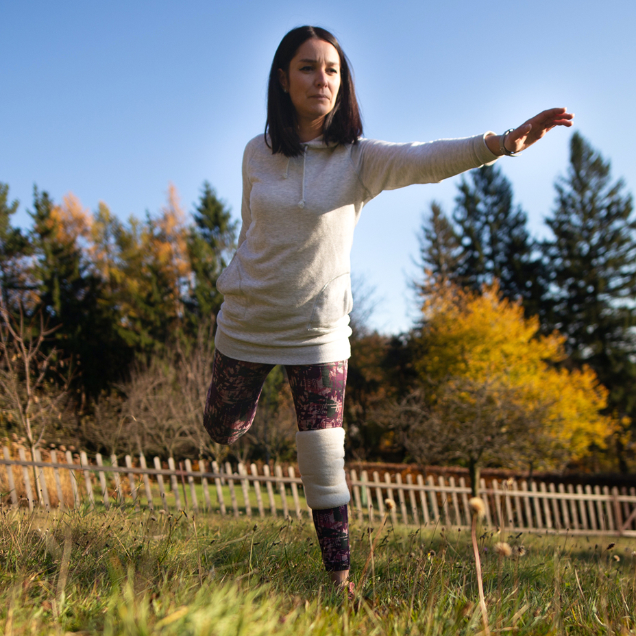 Merino wool elastic knee brace