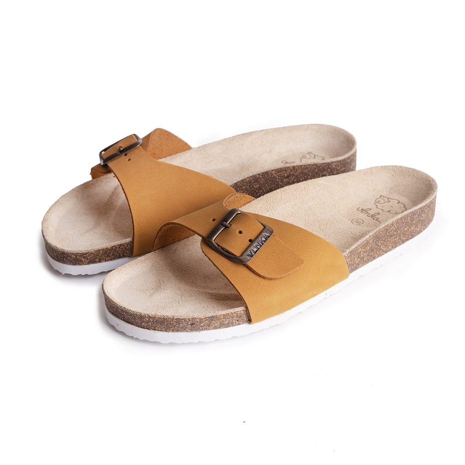 Women's “Laura“ Orthopaedic Cork Sliders Beige