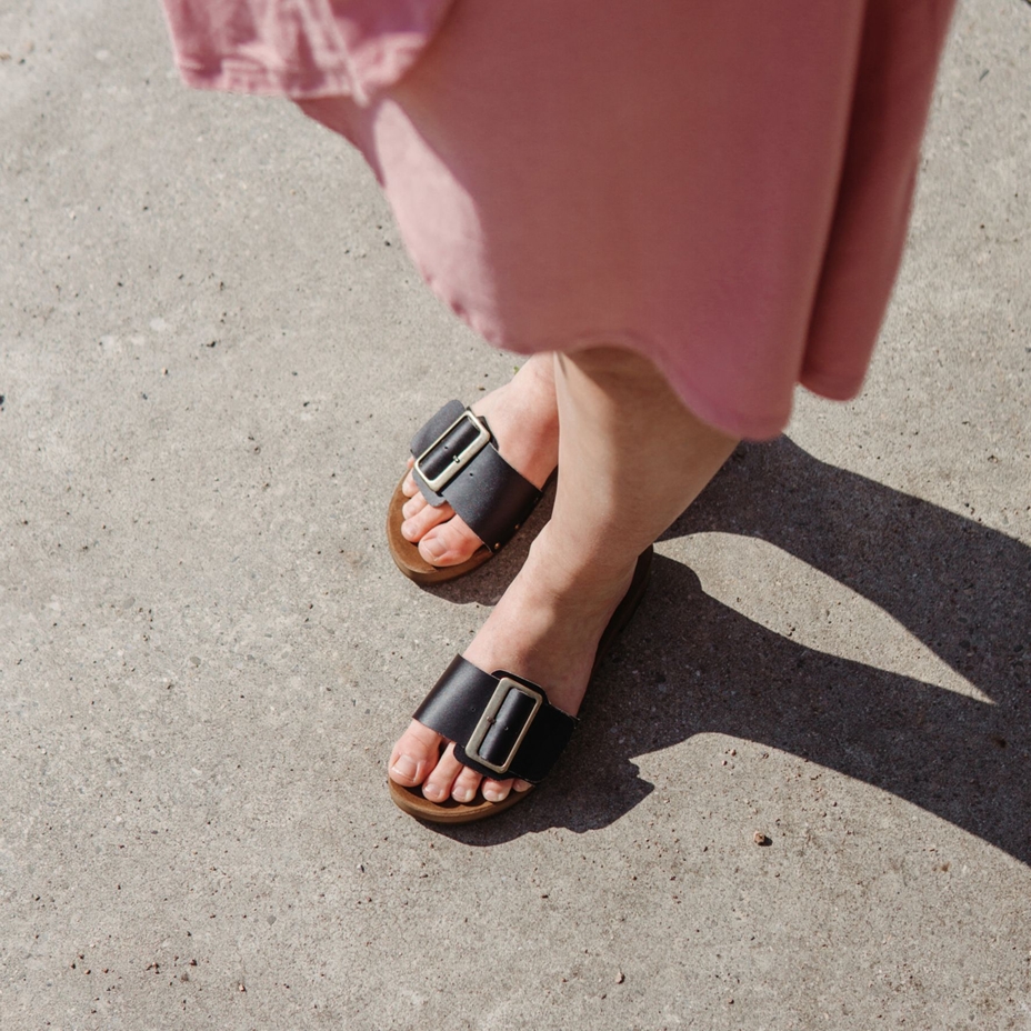 Women's Low Heel Clogs Black