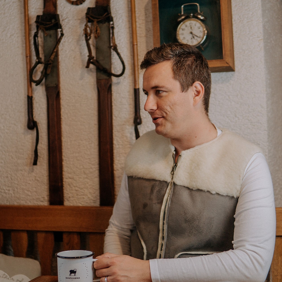 Suede Wool Vest Grey