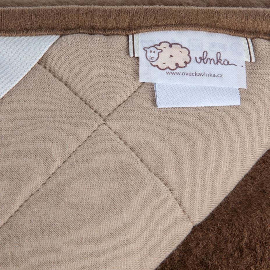 Wool Mattress Topper with Lining Brown