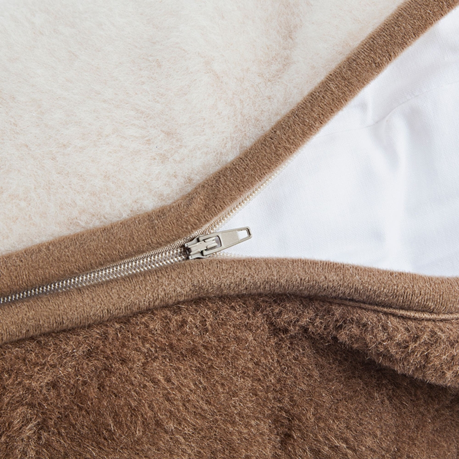 Wool Pillow 40x70 Brown