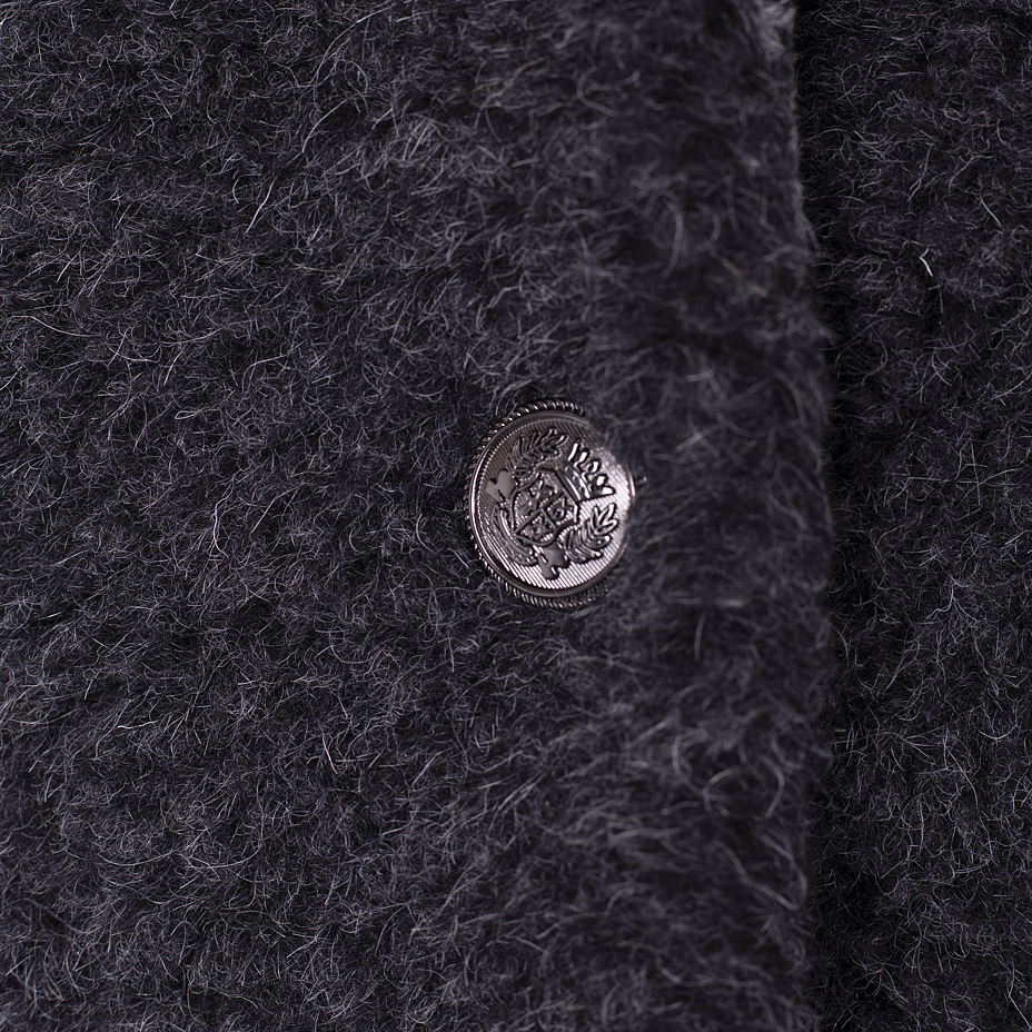Wool coat with buttons Black