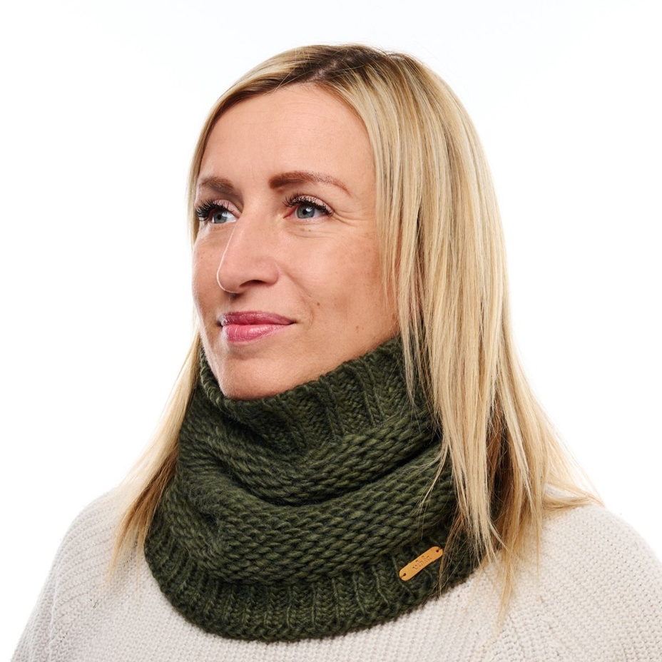 Vlnka Wool Neck Warmer N01 Green