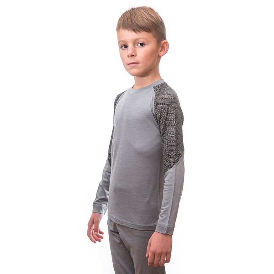 Kids’ Sensor Merino Impress Performance Clothing Set Grey/Maori