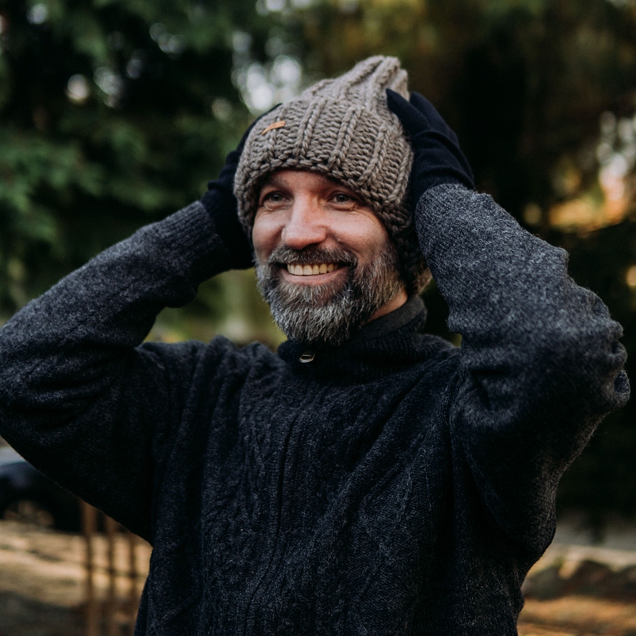 Men's Wool Sweater S13 Dark Grey