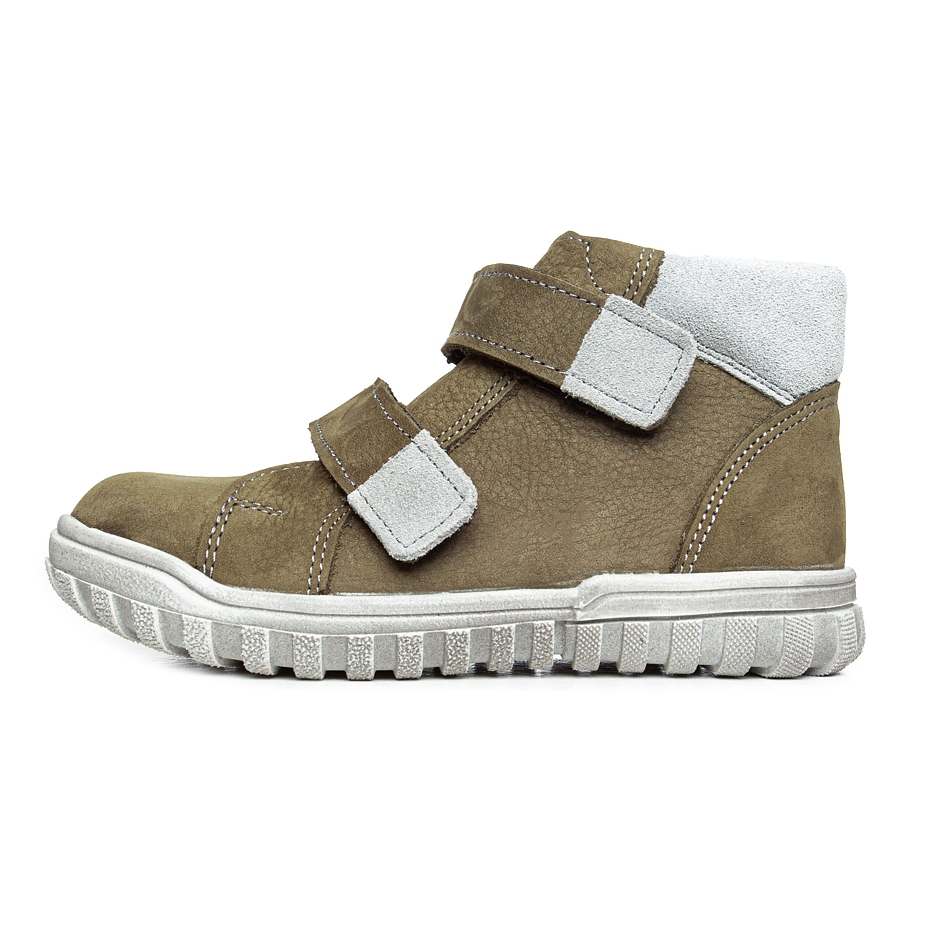 Kids’ Pepe Leather Velcro Sneakers Khaki
