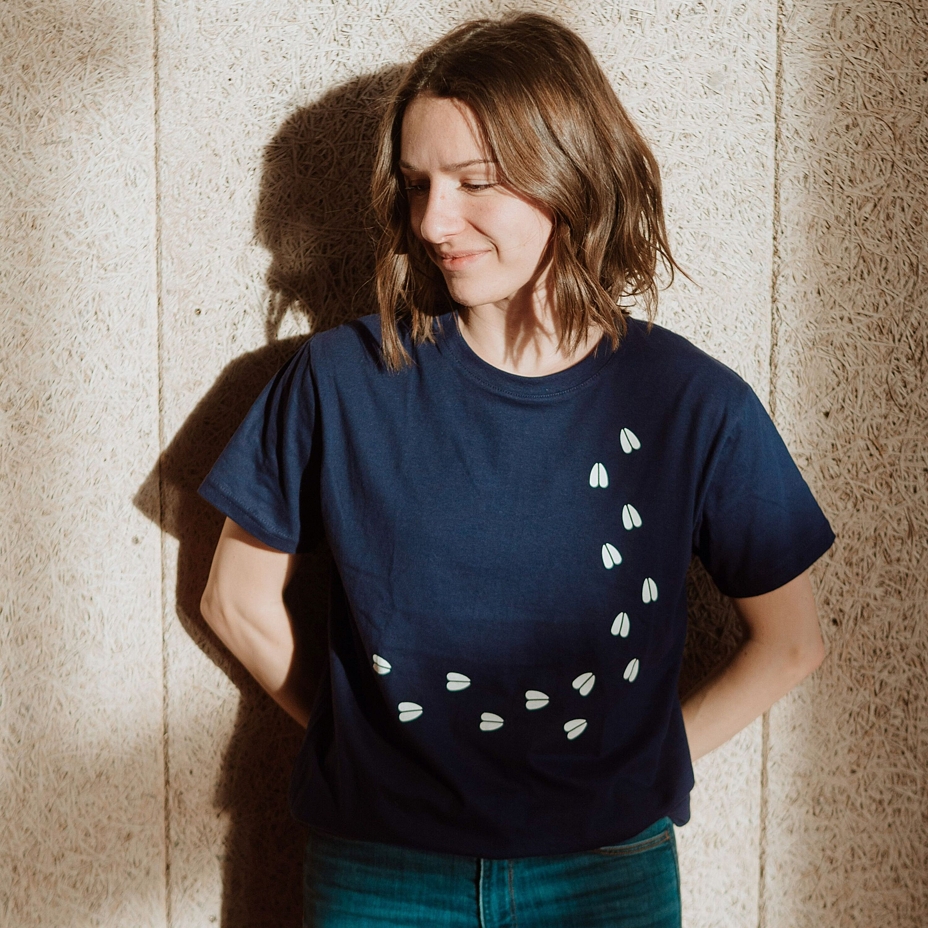 Woolvilli Cotton T-shirt Navy