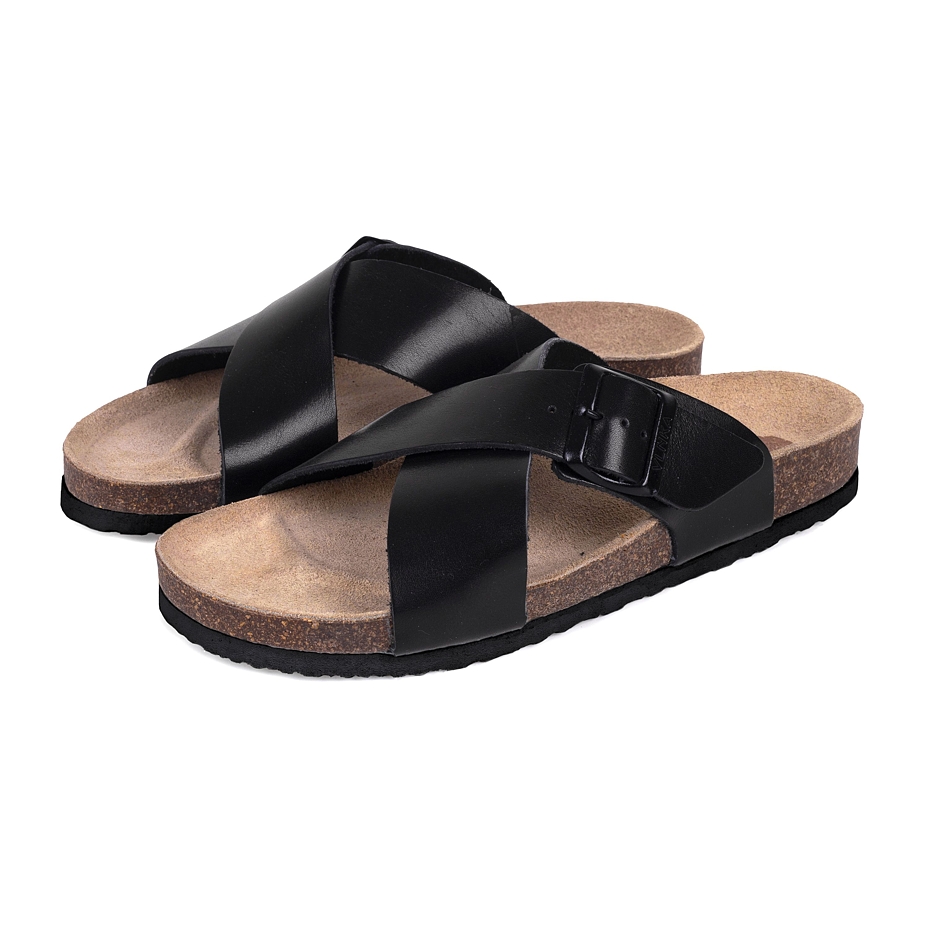 Men's anatomical cork slip-ons Martin Black