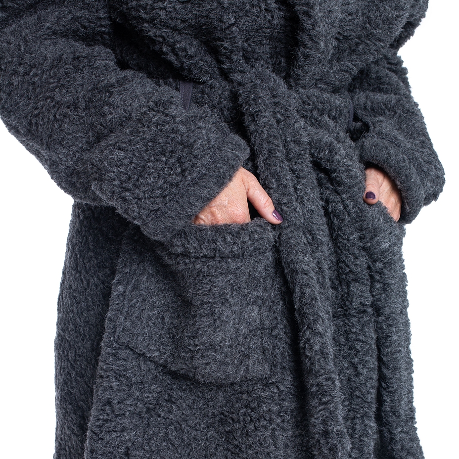 Wool Bathrobe Grey