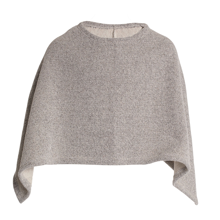 Wool Poncho Beige