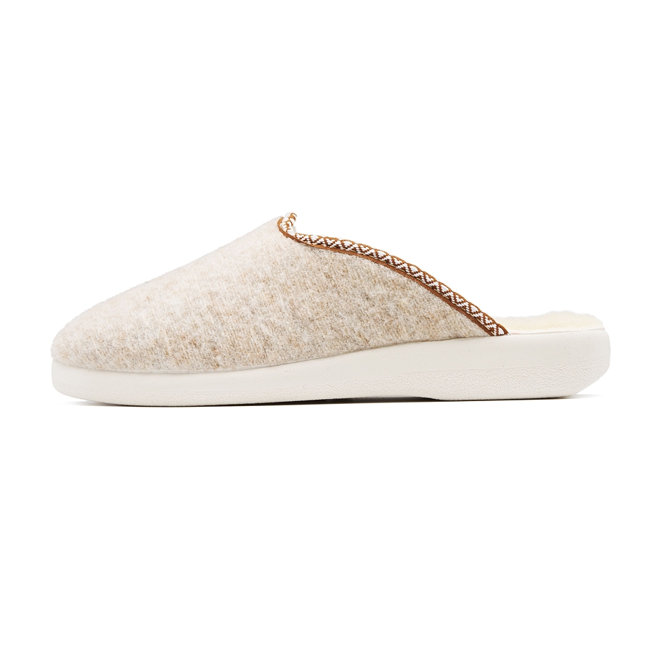 Women’s Wool Slippers Beige