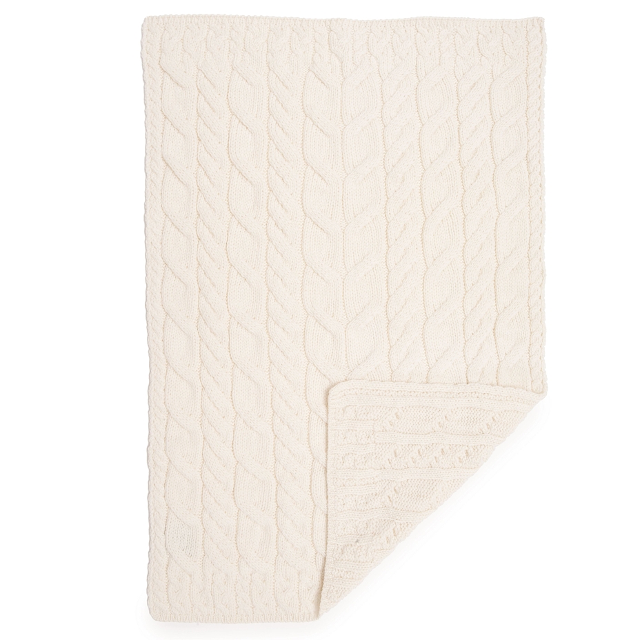 Supersoft Merino wool children's blanket natural