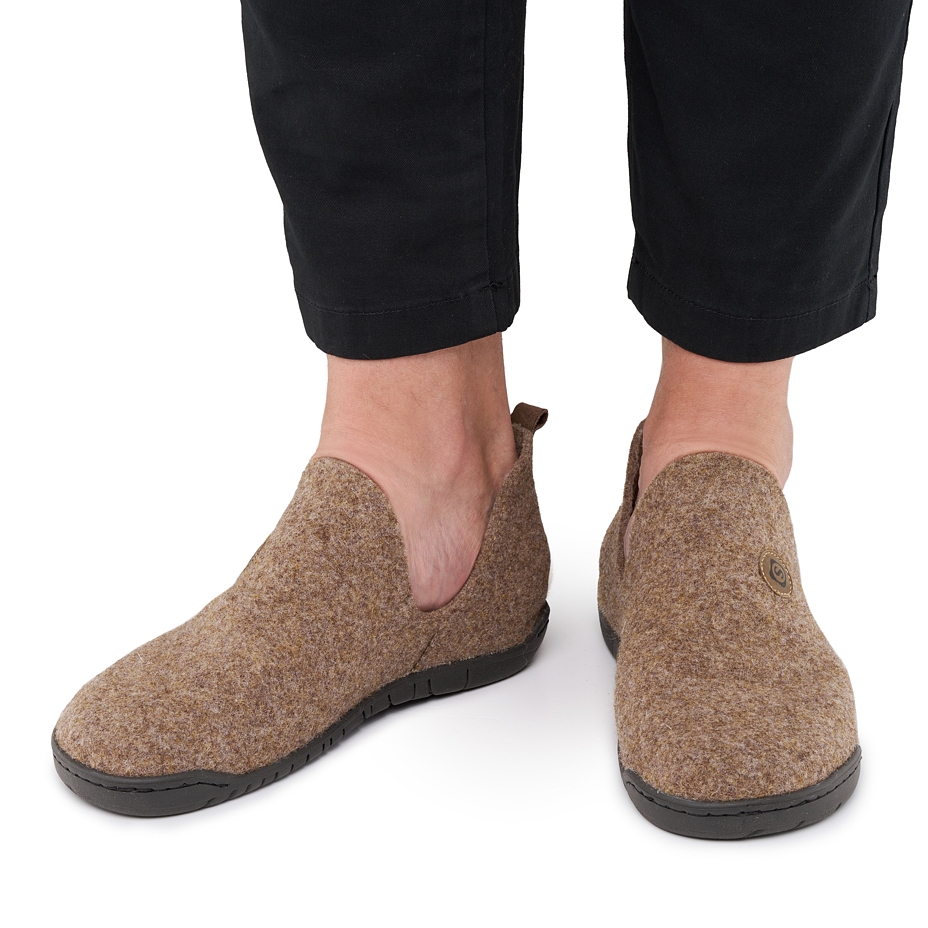 Men’s Jan Felt Slippers Natural