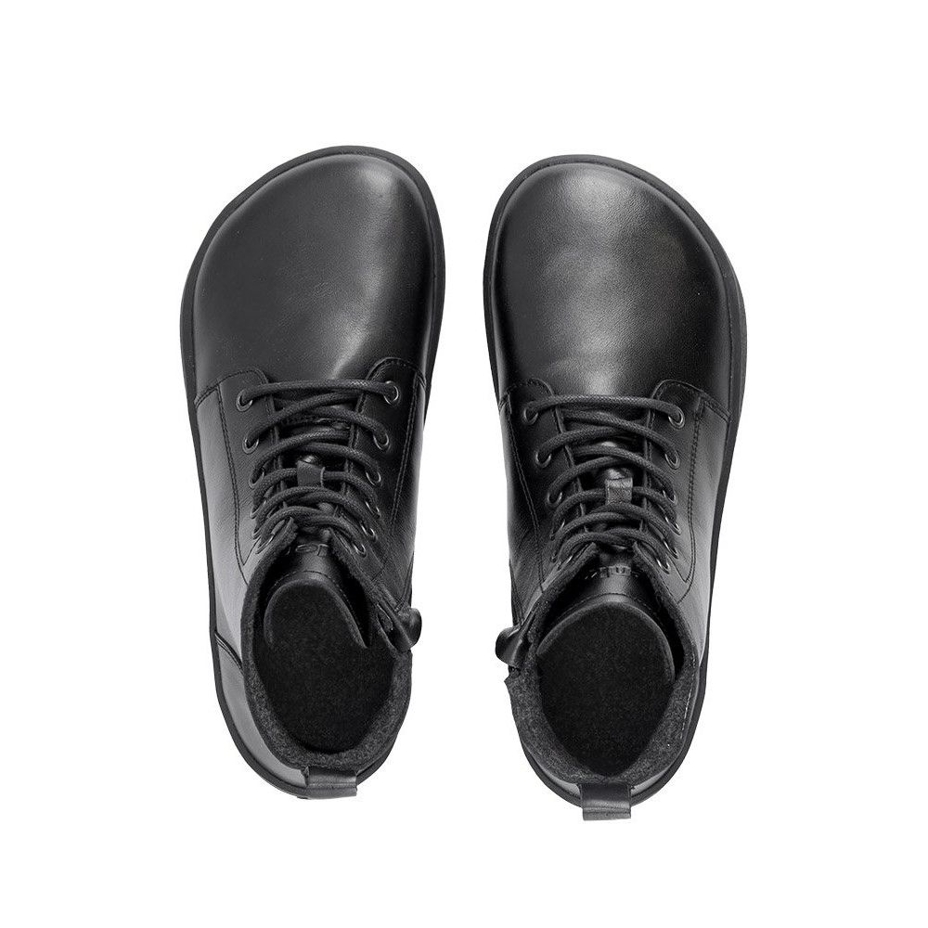 Be Lenka Atlas Leather Ankle Barefoot Boots Black