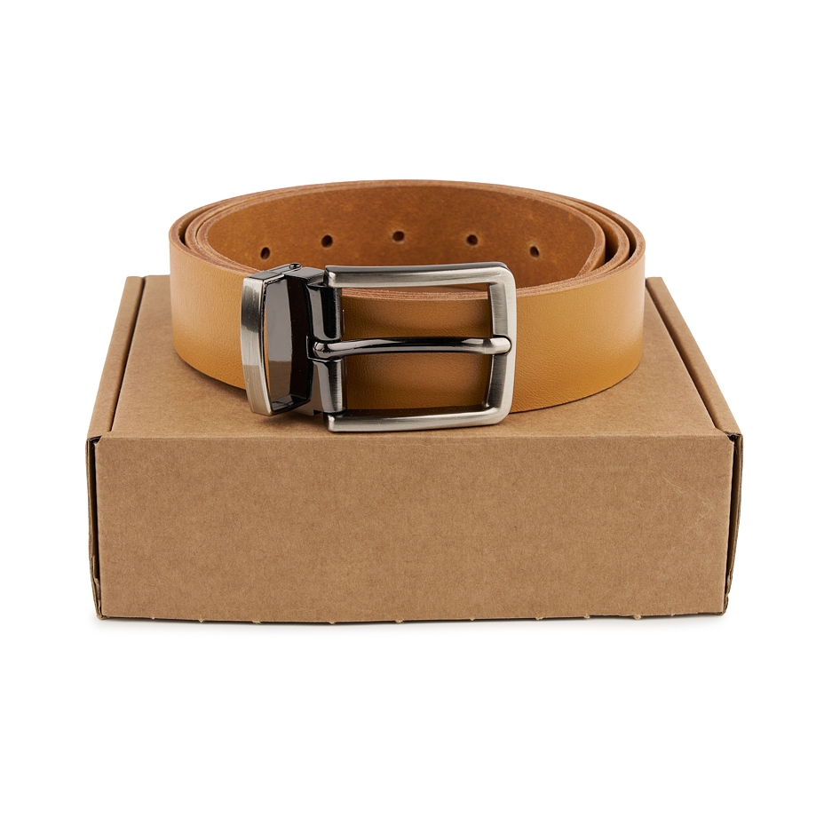 Leather belt brown