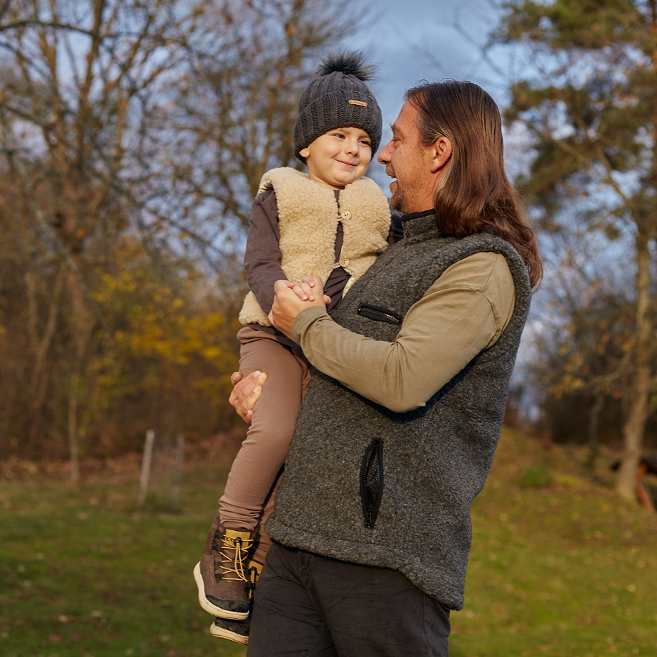 Sport Style Wool Vest Dark Grey