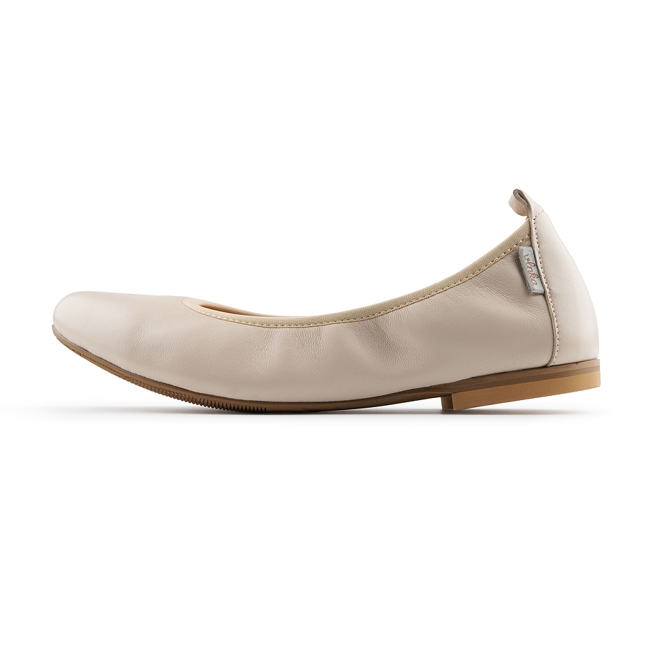 Women's orthopaedic leather ballerina flats Vanda cream
