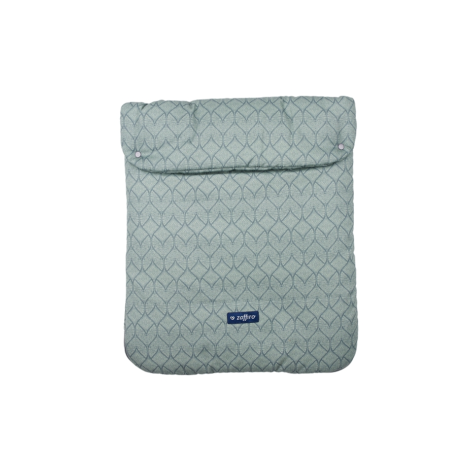 Baby cotton footmuff Vlnka green