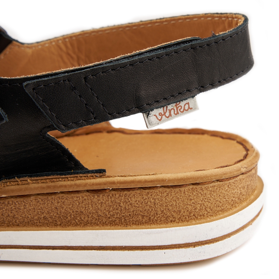 Women's orthopaedic leather sandals Vivian black