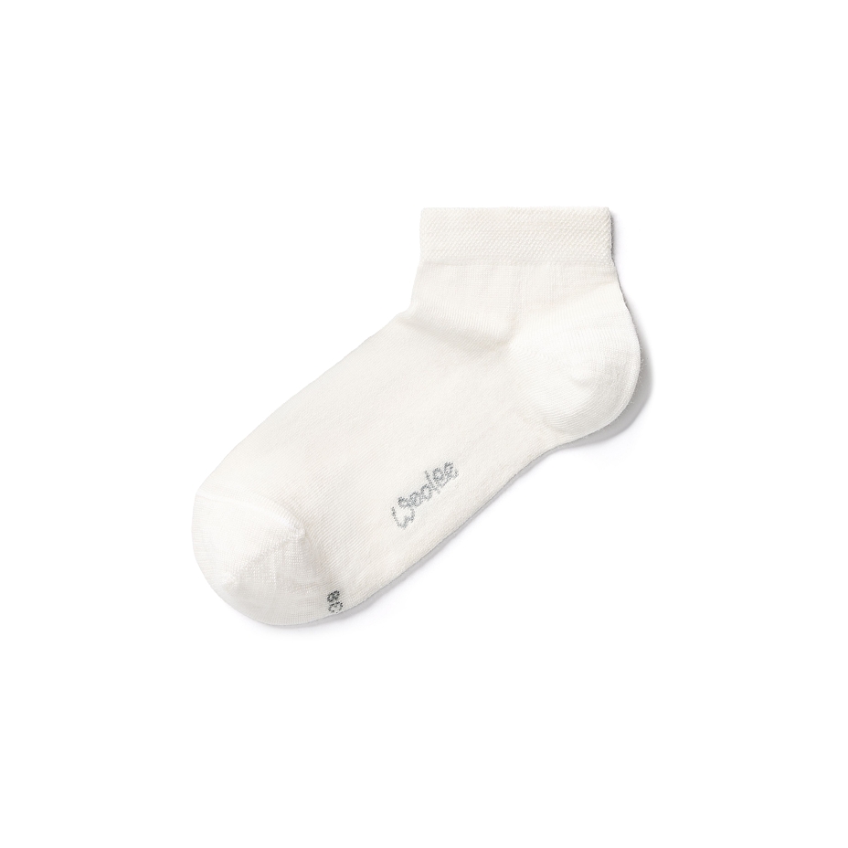2 pairs of summer ankle socks Merino white
