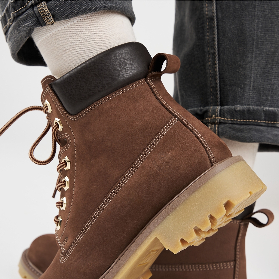 Fluffy farmer's boots Woolee Brown