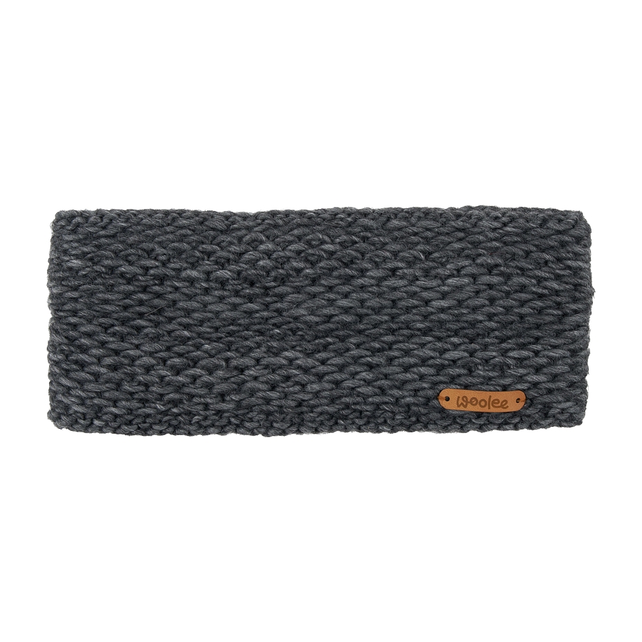 Sheep and Alpaca Wool Headband with Toni Lining Dark Gray