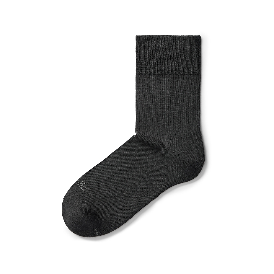 Cotton socks with soft sole Black