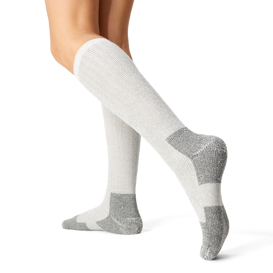 Knee-high Socks with Merino Sheep Wool Beskydy Gray