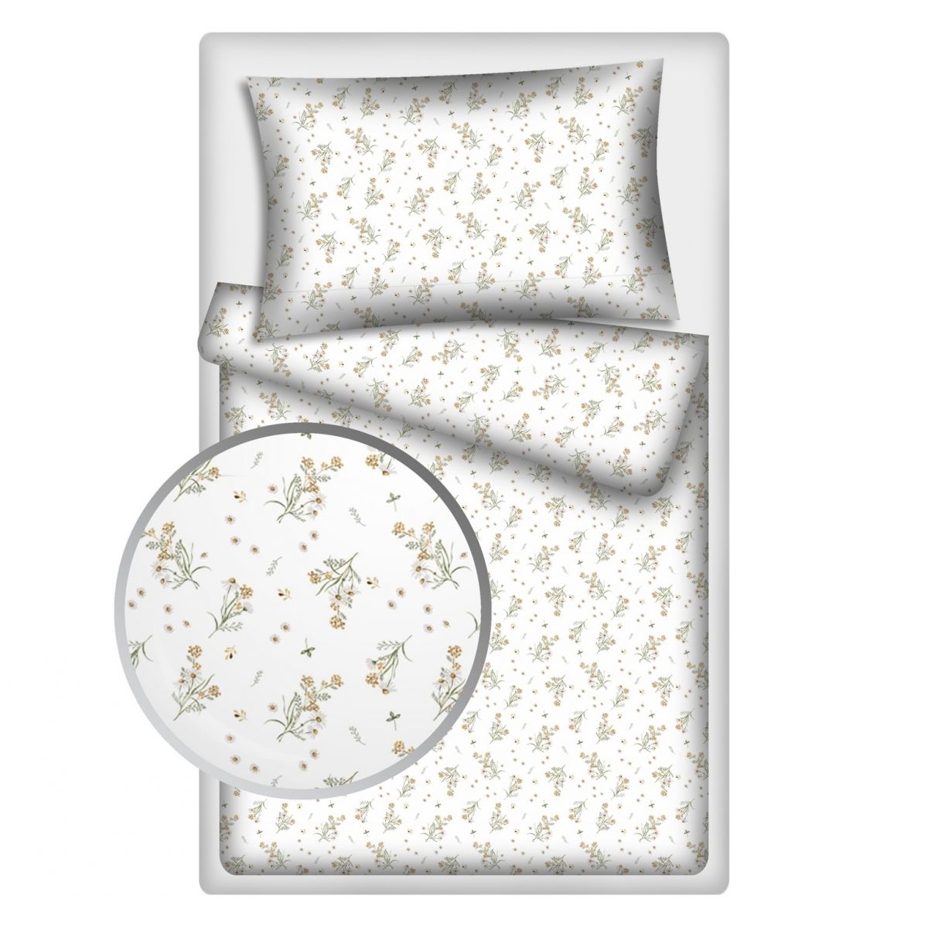 Cotton Bedding Floral Chamomile White