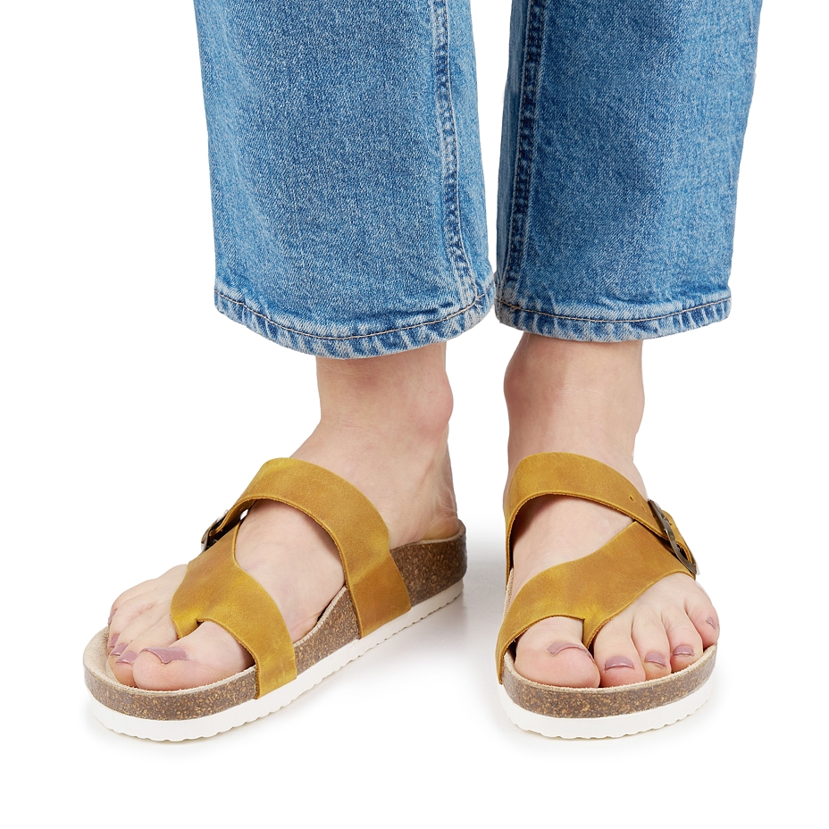 Women's cork anatomical slip-on shoes Vanda beige