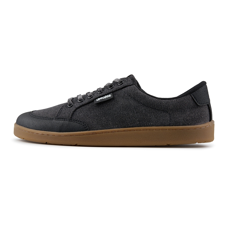 Men’s barefoot textile sneakers Oxy black