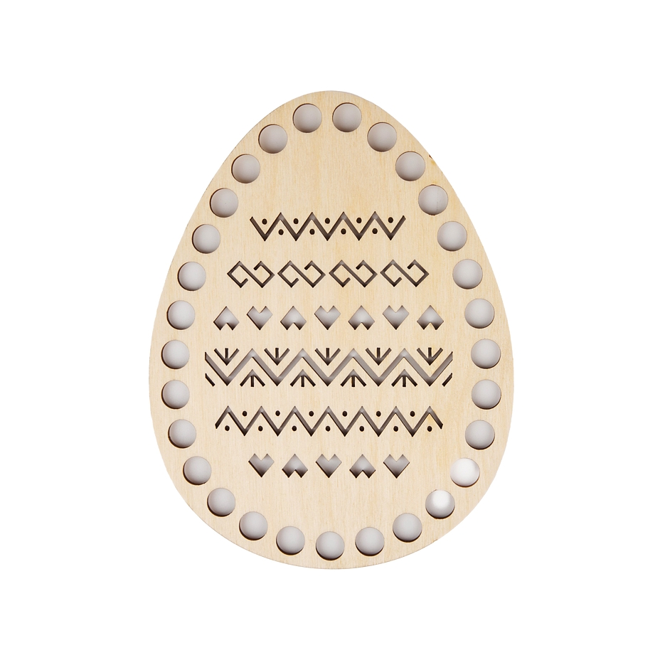 4 pcs of wooden Easter eggs with holes for creation