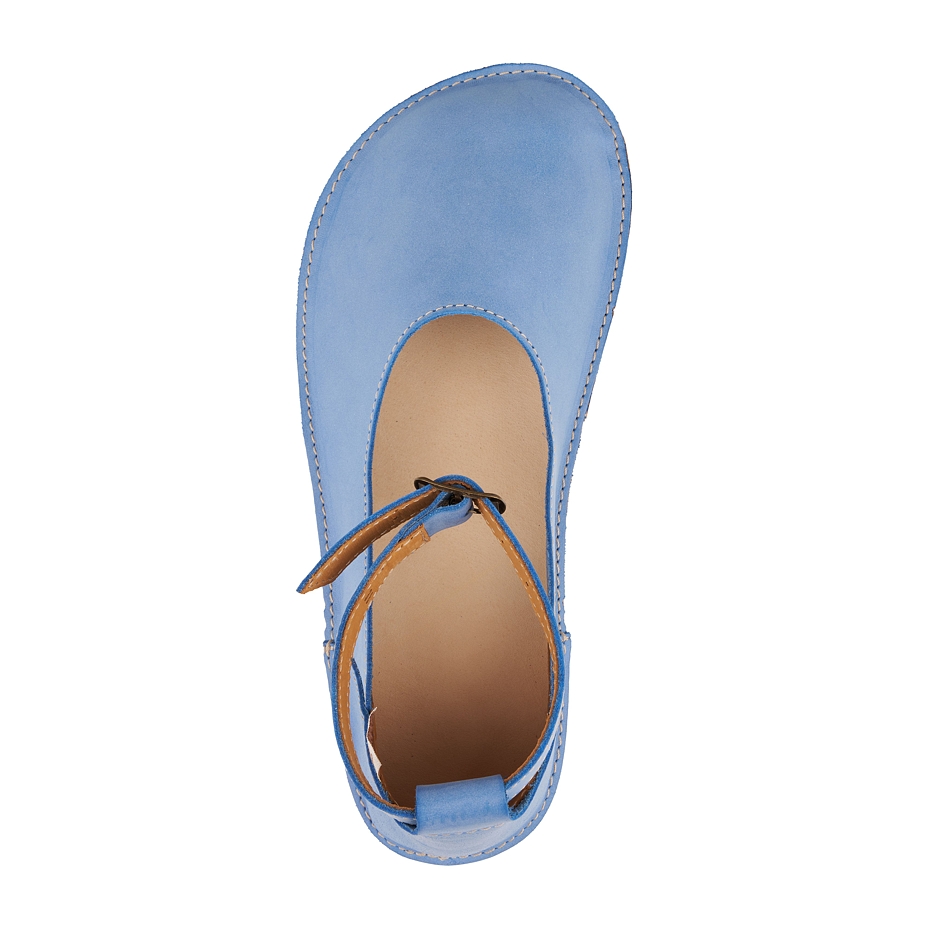 Women's barefoot leather sandals Mildred blue