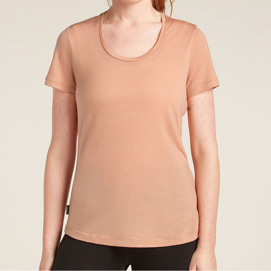 Women's T-shirt Merino Blend 125 Cool-Lite Sphere SS Scoop Tee Icebreaker Desert Sand