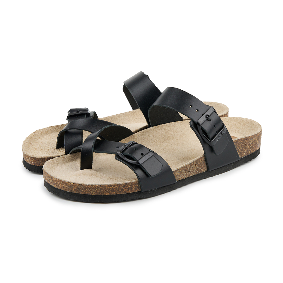 Women's cork anatomical slip-on shoes Viola black