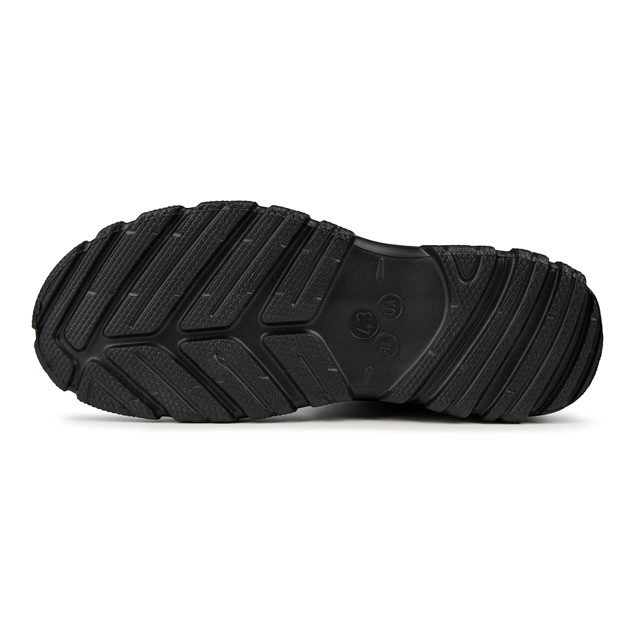 Men's low wellies with wool insole black