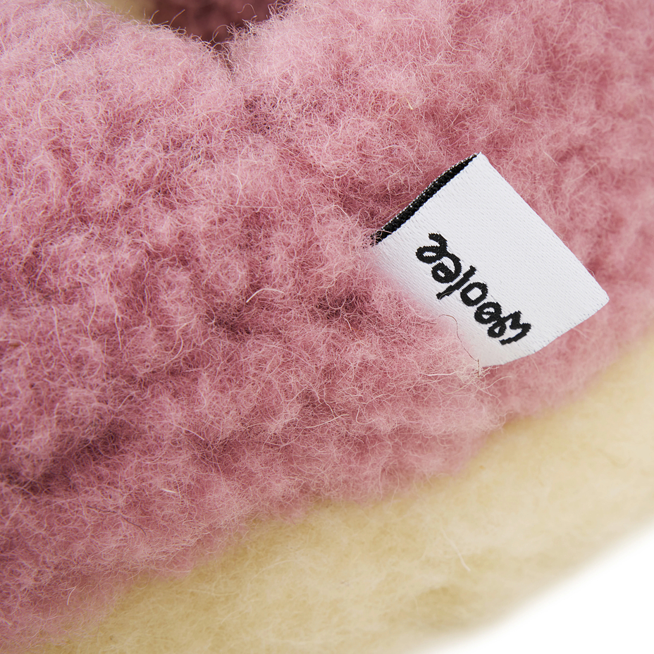 Wool low TV slippers Merino pink