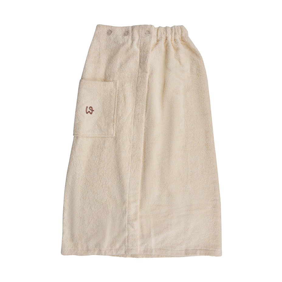 Cotton terry kilt for sauna natural